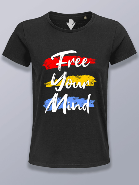 Camiseta mujer libera tu mente (color blanco)