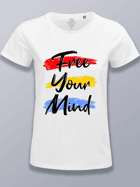 Camiseta mujer libera tu mente (color negro)