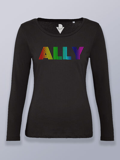 Camiseta mujer manga larga ALLY defensor LGBT
