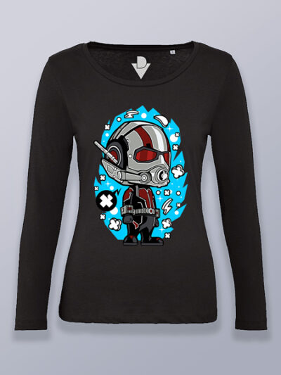 Camiseta mujer manga larga Ant-man cabezón