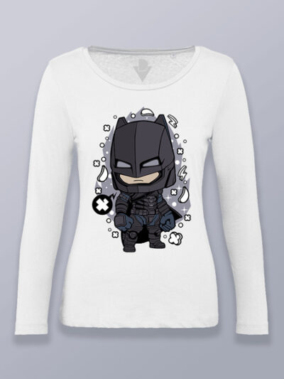Camiseta mujer manga larga Bat man cabezón