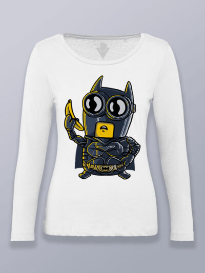 Camiseta mujer manga larga Bat minion