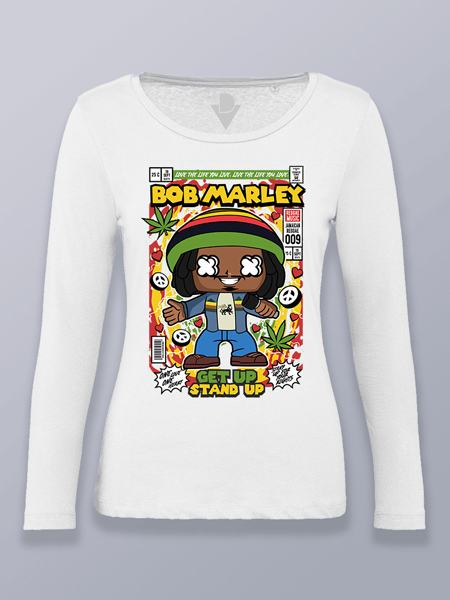 Camiseta mujer manga larga Bob Marley