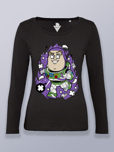 Camiseta mujer manga larga Buzz Lightyear cabezón