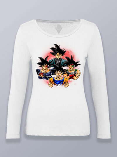 Camiseta mujer manga larga Dragon ball squad