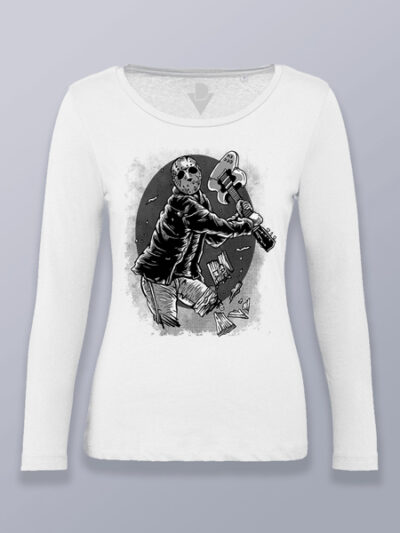 Camiseta mujer manga larga Jason Voorhees Rock