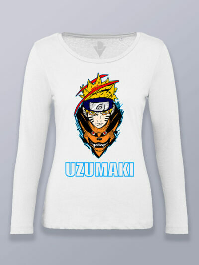 Camiseta mujer manga larga Kyubi Uzumaki Naruto