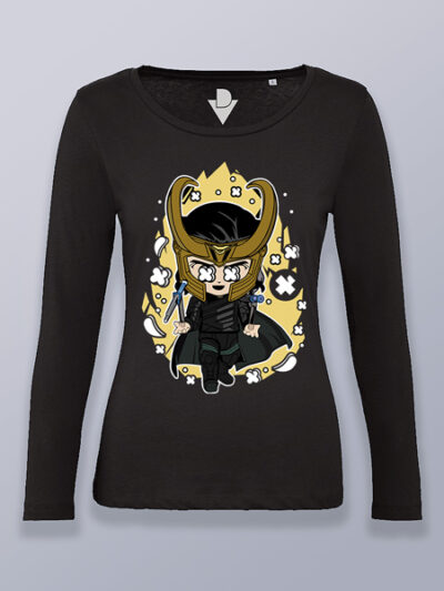 Camiseta mujer manga larga Loki cabezón