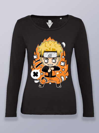 Camiseta mujer manga larga Naruto cabezón
