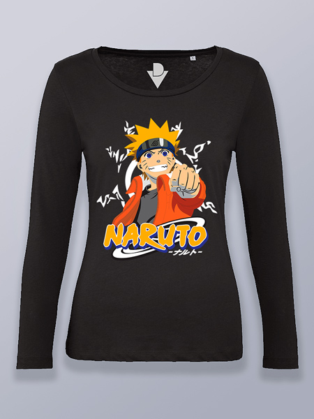 Camiseta mujer manga larga Naruto joven promesa