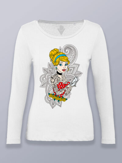 Camiseta mujer manga larga Rock Cenicienta