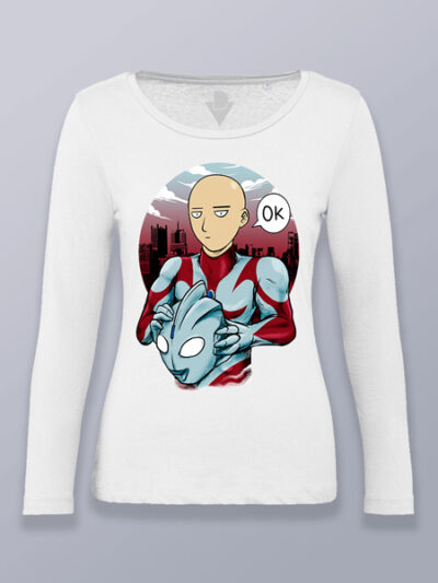 Camiseta mujer manga larga Saitama the true hero