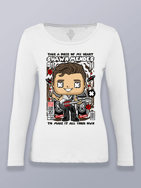 Camiseta mujer manga larga Shawn Mendes