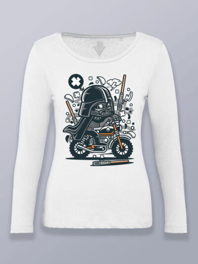 Camiseta mujer manga larga Vader motociclista