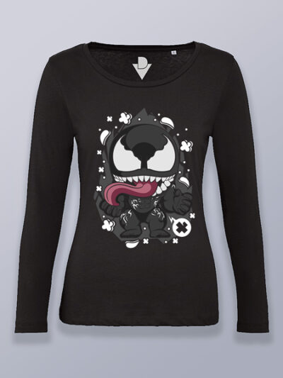 Camiseta mujer manga larga Venom cabezón