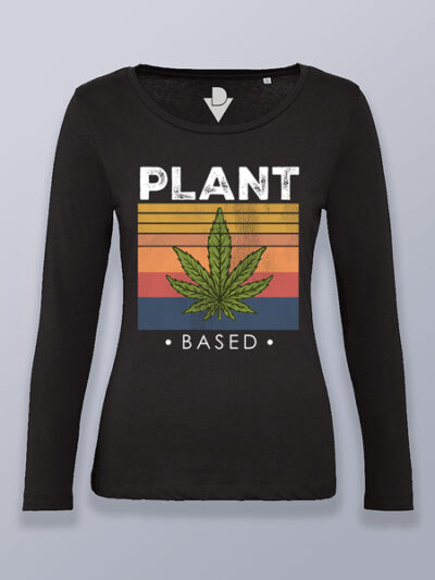 Camiseta mujer manga larga a base de plantas