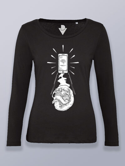 Camiseta mujer manga larga abducción electrónica