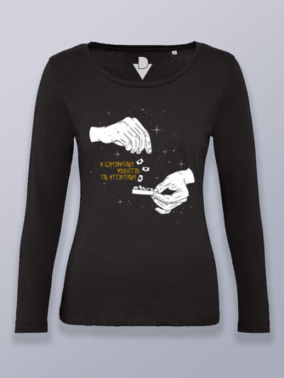 Camiseta mujer manga larga adicto a la atención