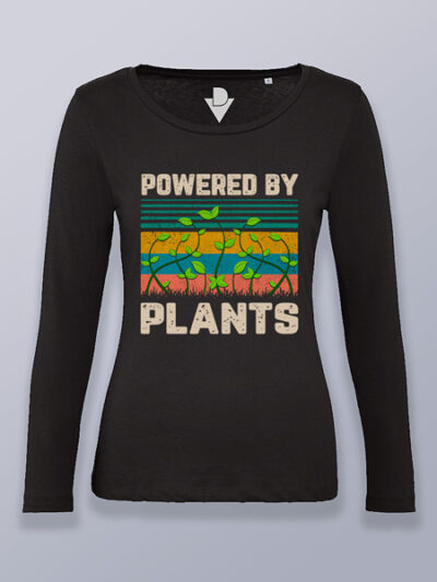 Camiseta mujer manga larga alimentado de plantas