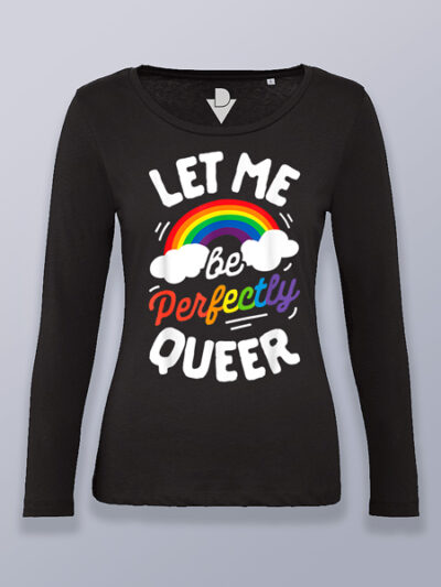 Camiseta mujer manga larga arcoíris déjame ser queer