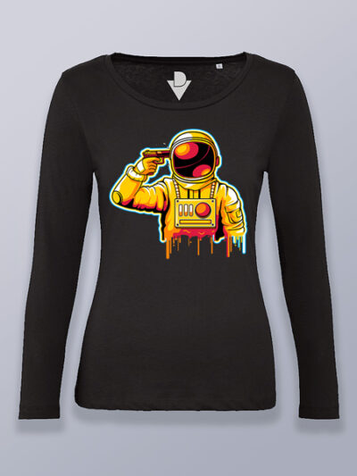 Camiseta mujer manga larga astronauta suicida