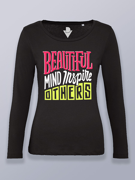 Camiseta mujer manga larga beautiful mind