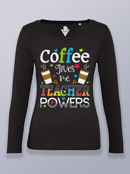 Camiseta mujer manga larga café da poder