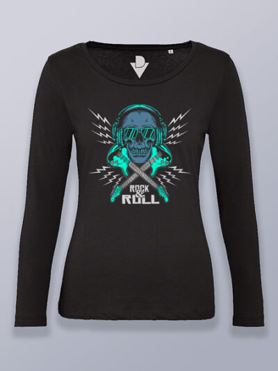 Camiseta mujer manga larga rockera