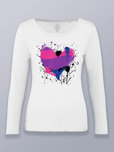 Camiseta mujer manga larga orgullo bisexual