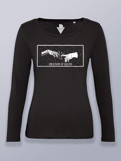 Camiseta mujer manga larga creación de la muerte