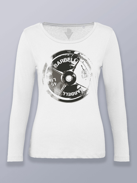 Camiseta mujer manga larga disco de 45 libras