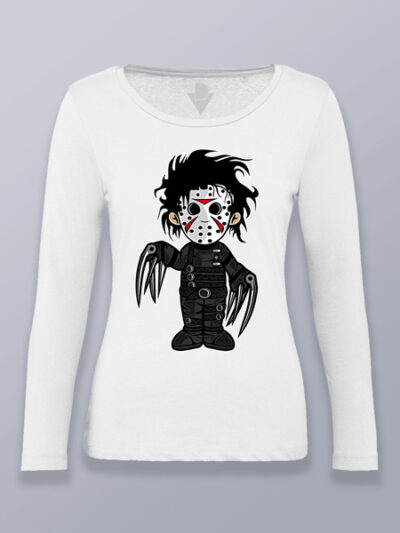 Camiseta mujer manga larga Eduardo Manostijeras cabezón