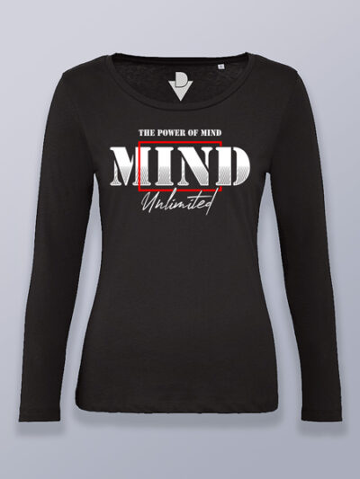 Camiseta mujer manga larga el poder de la mente (color blanco)