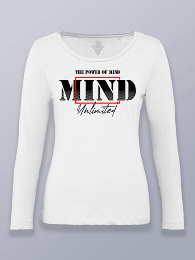 Camiseta mujer manga larga el poder de la mente (color negro)