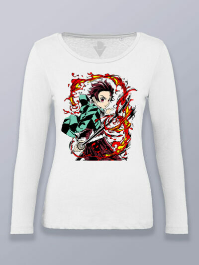 Camiseta mujer manga larga en guardia Demon slayer