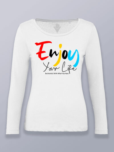 Camiseta mujer manga larga enjoy (color negro)