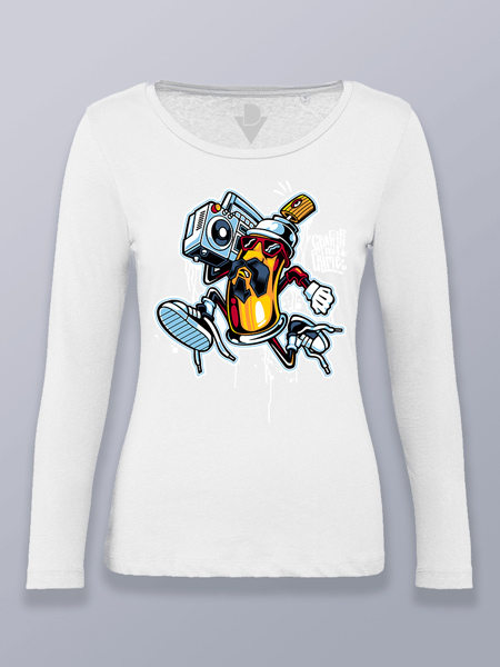 Camiseta mujer manga larga espray hip hopero