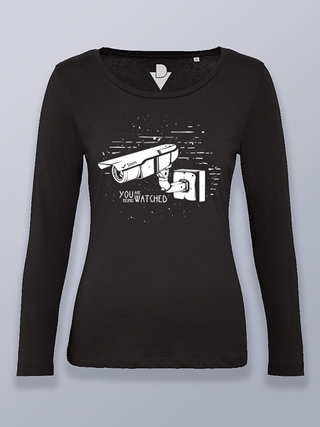 Camiseta mujer manga larga estás siendo observado