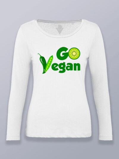 Camiseta mujer manga larga go vegan