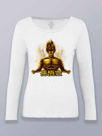 Camiseta mujer manga larga golden Goku