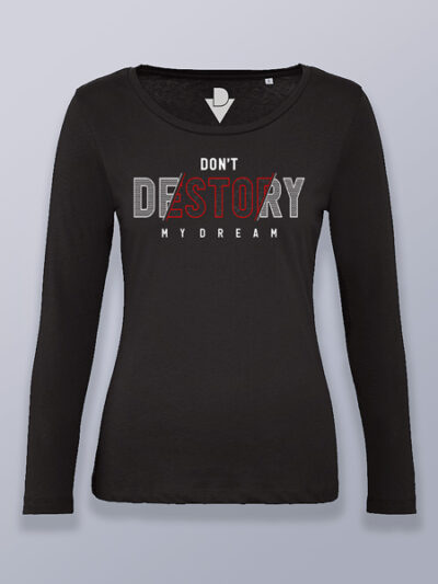 Camiseta mujer manga larga No Destruyas (color blanco)