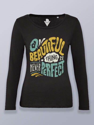 Camiseta mujer manga larga nunca es perfecto