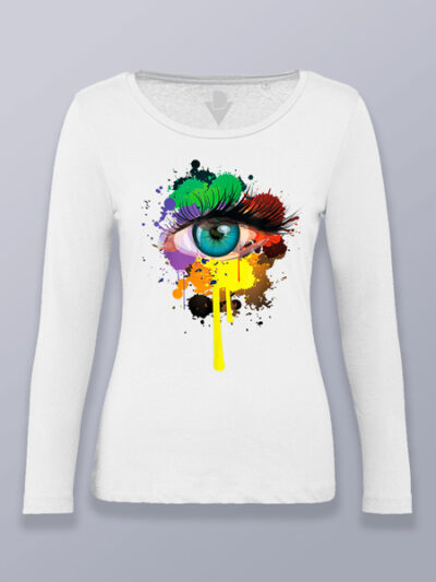 Camiseta mujer manga larga ojo LGTBIQ+