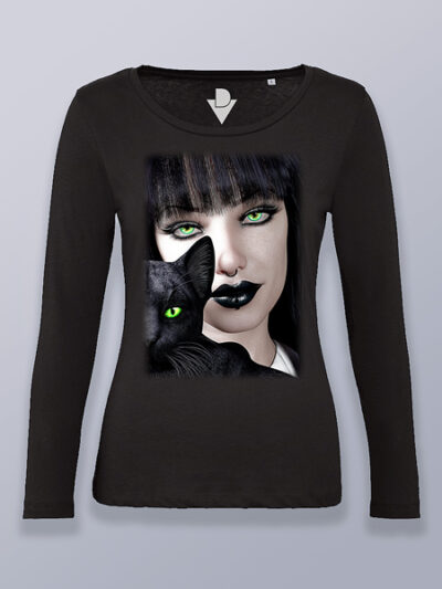 Camiseta mujer manga larga ojo de gato