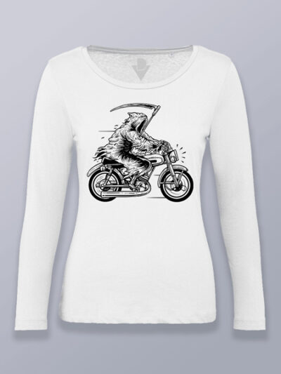 Camiseta mujer manga larga parca en moto