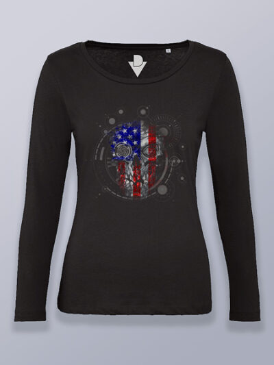 Camiseta mujer manga larga parca estadounidense