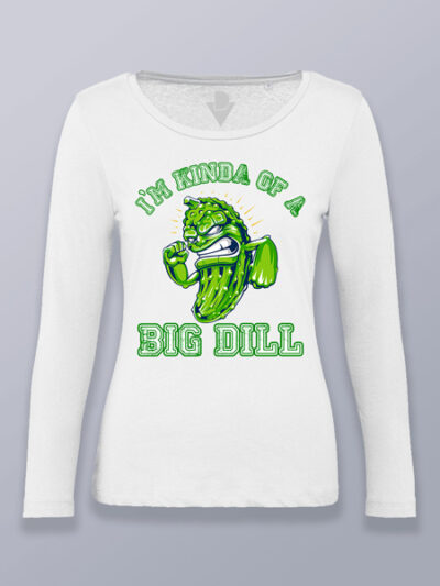 Camiseta mujer manga larga pepinillo enfadado