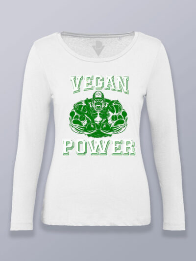Camiseta mujer manga larga poder vegano