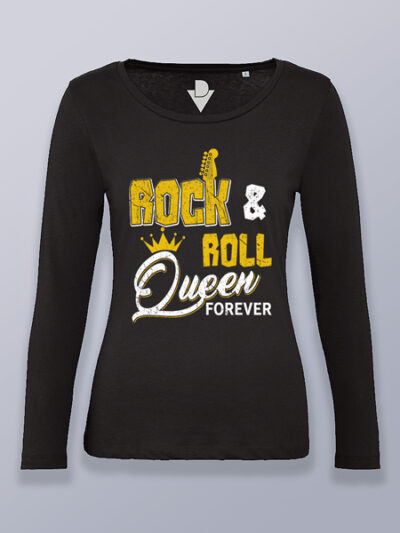 Camiseta mujer manga larga reina del Rock & Roll