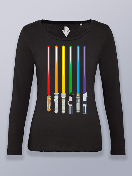 Camiseta mujer manga larga sables Star Wars